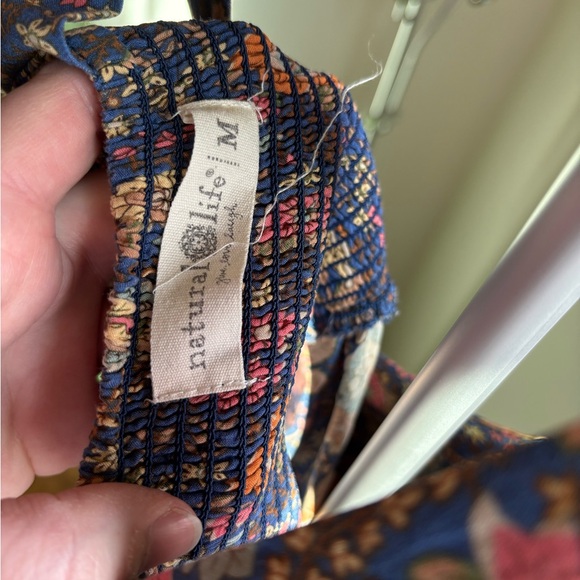 NATURAL LIFE Tricia Mini Dress Blue Yellow Floral M Medium - Picture 9 of 9